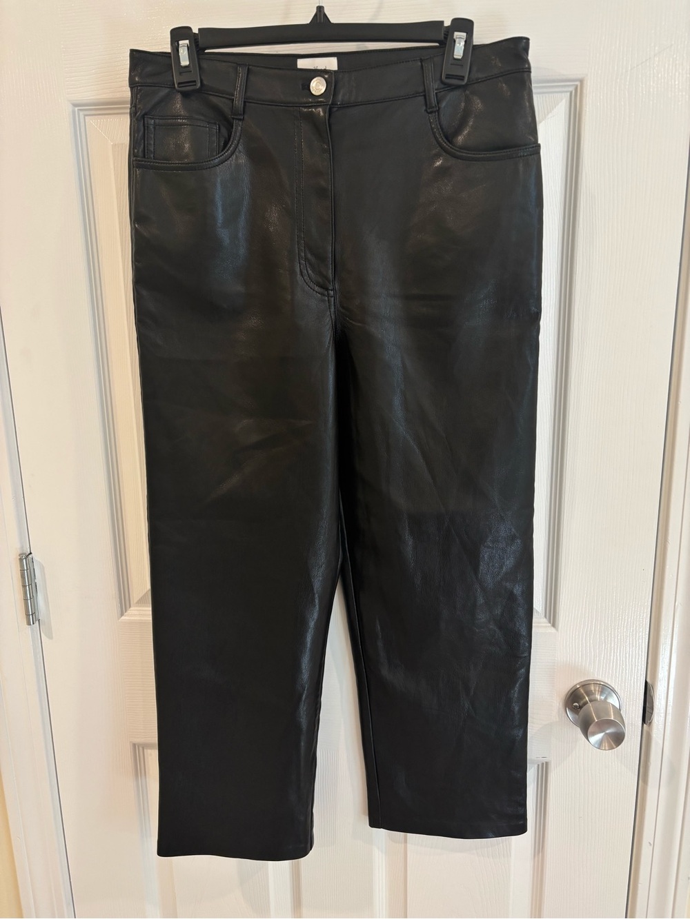 Aritzia Wilfred Faux Leather Straight Pants 10